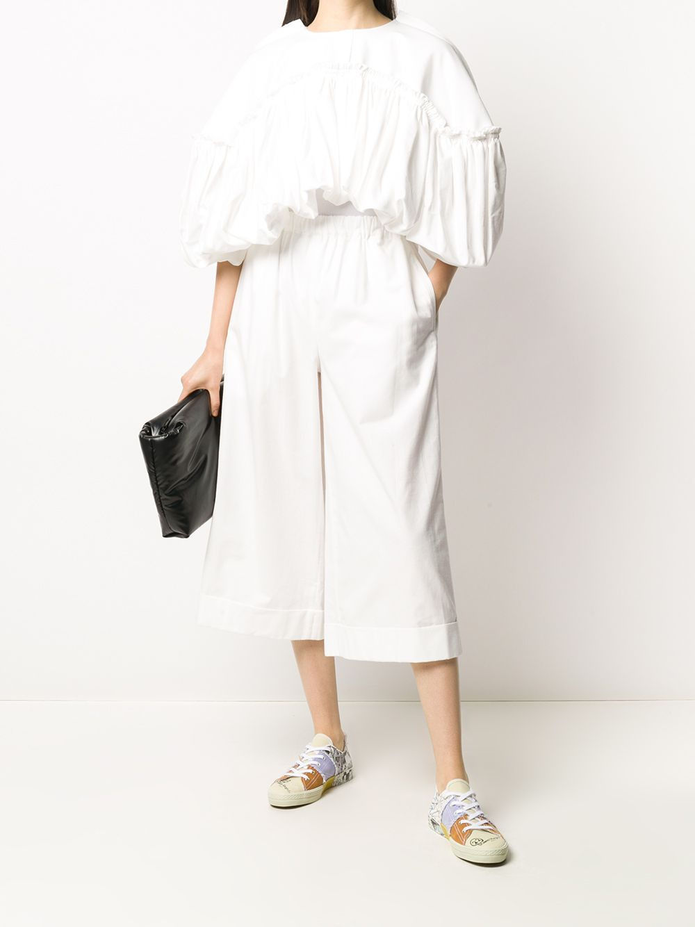 cropped wide-leg trousers - 2