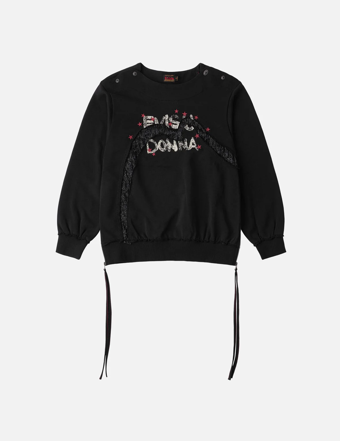 Daicock Appliqued Boat Neck Sweatshirt - 1