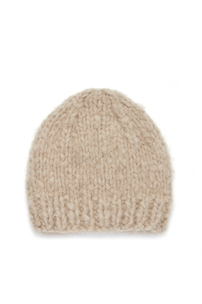 Pacino Knit Hat in Oatmeal Welfat Cashmere 1