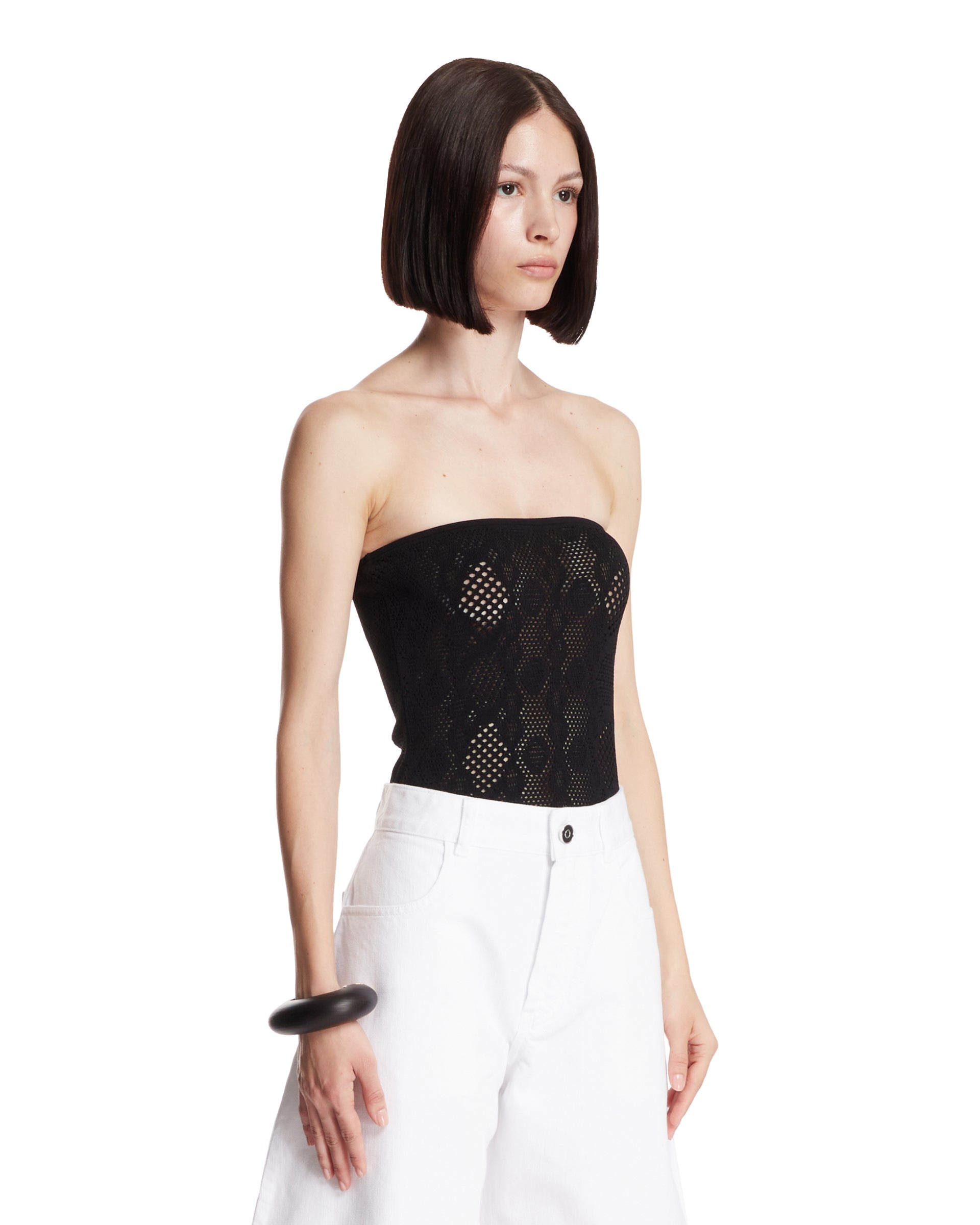 Black Lace Bustier Body - 4
