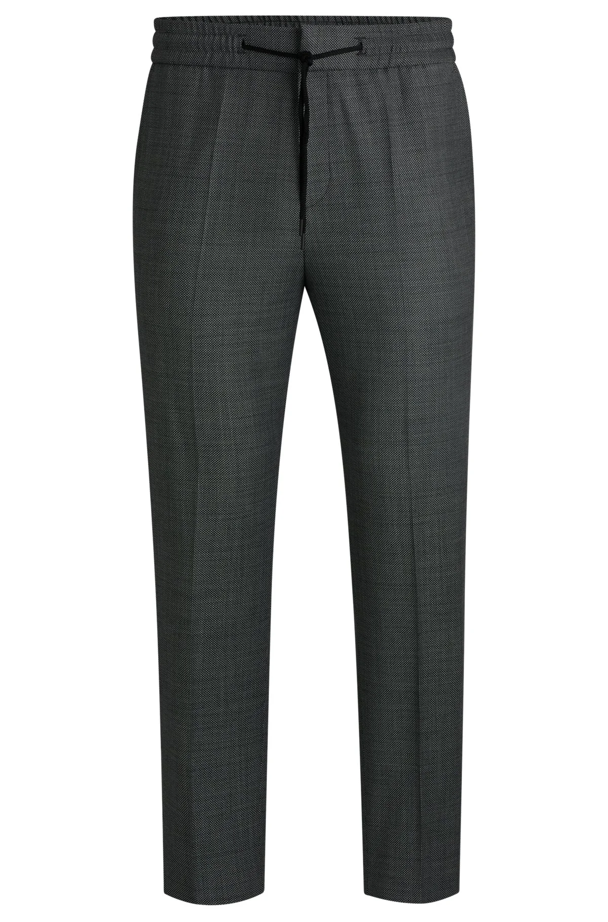EXTRA-SLIM-FIT TROUSERS IN MICRO-PATTERNED STRETCH CLOTH - 1