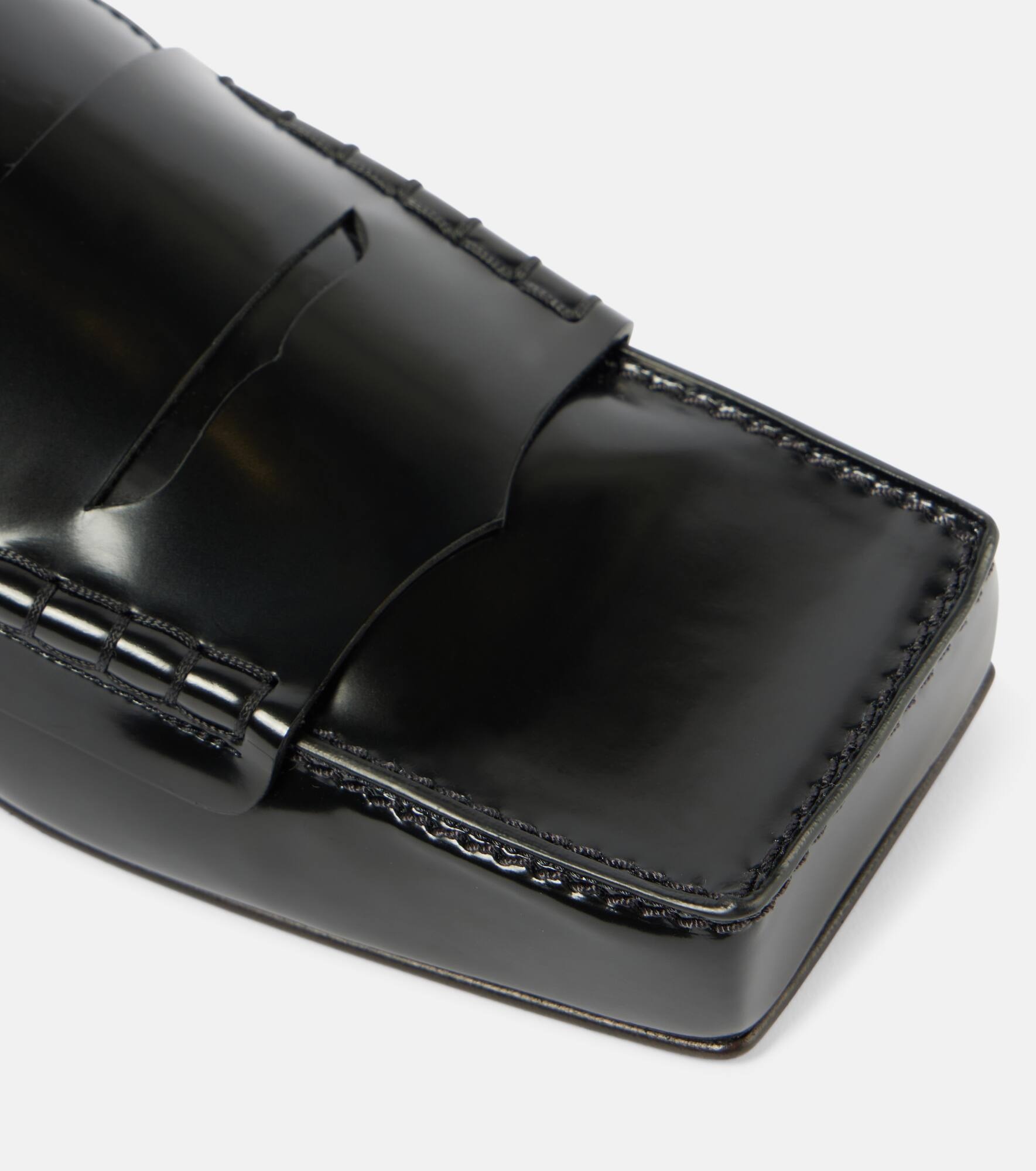 Les Mocassins Carré leather loafers - 5