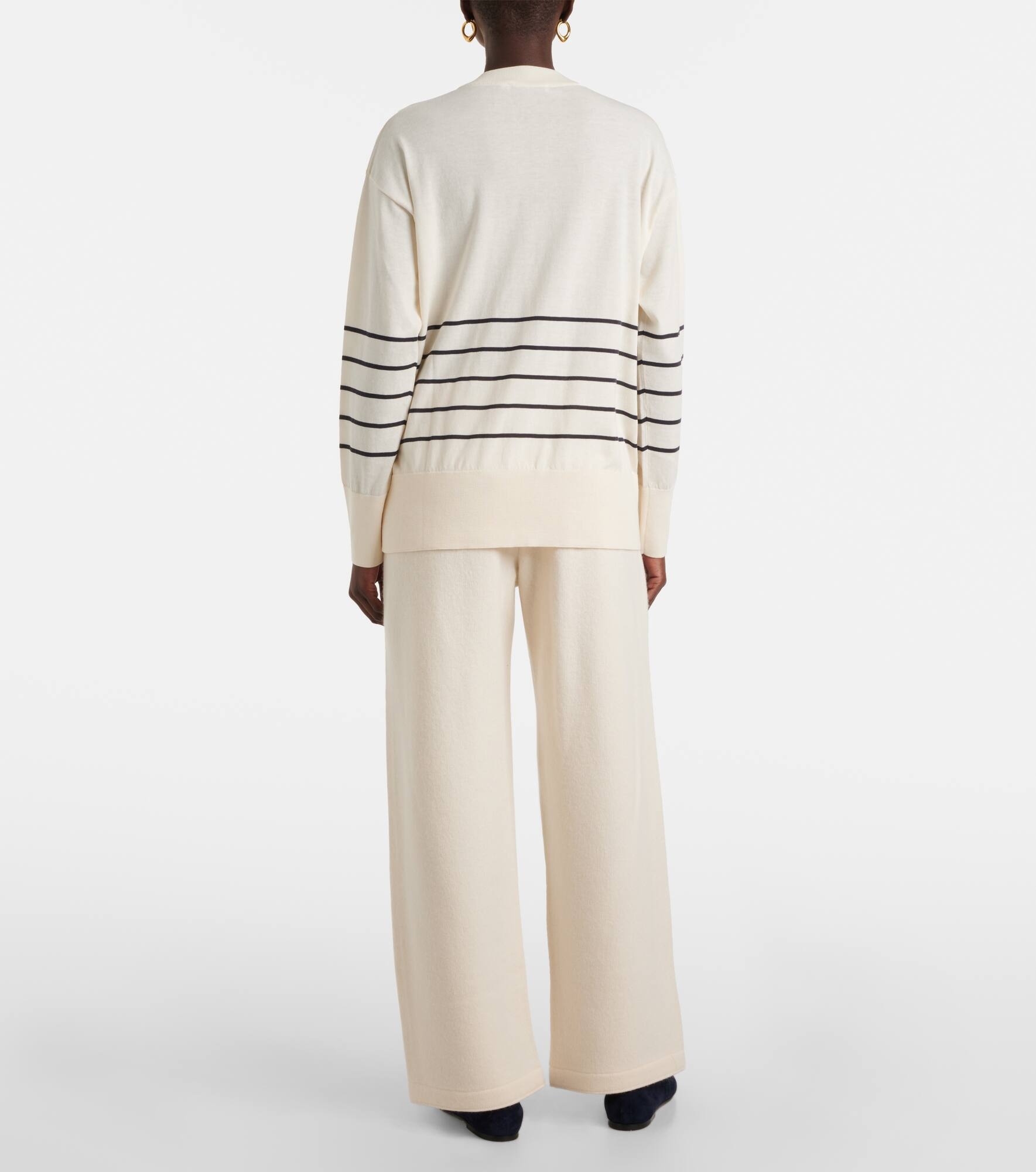 Levante striped cotton and silk sweater - 3