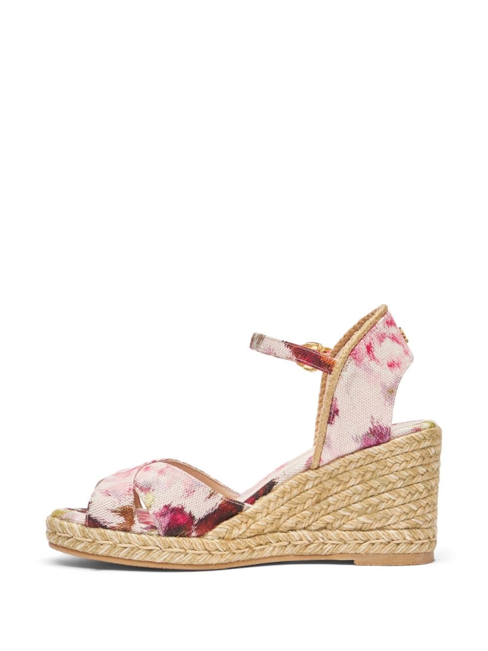 abstract print wedge sandals - 3