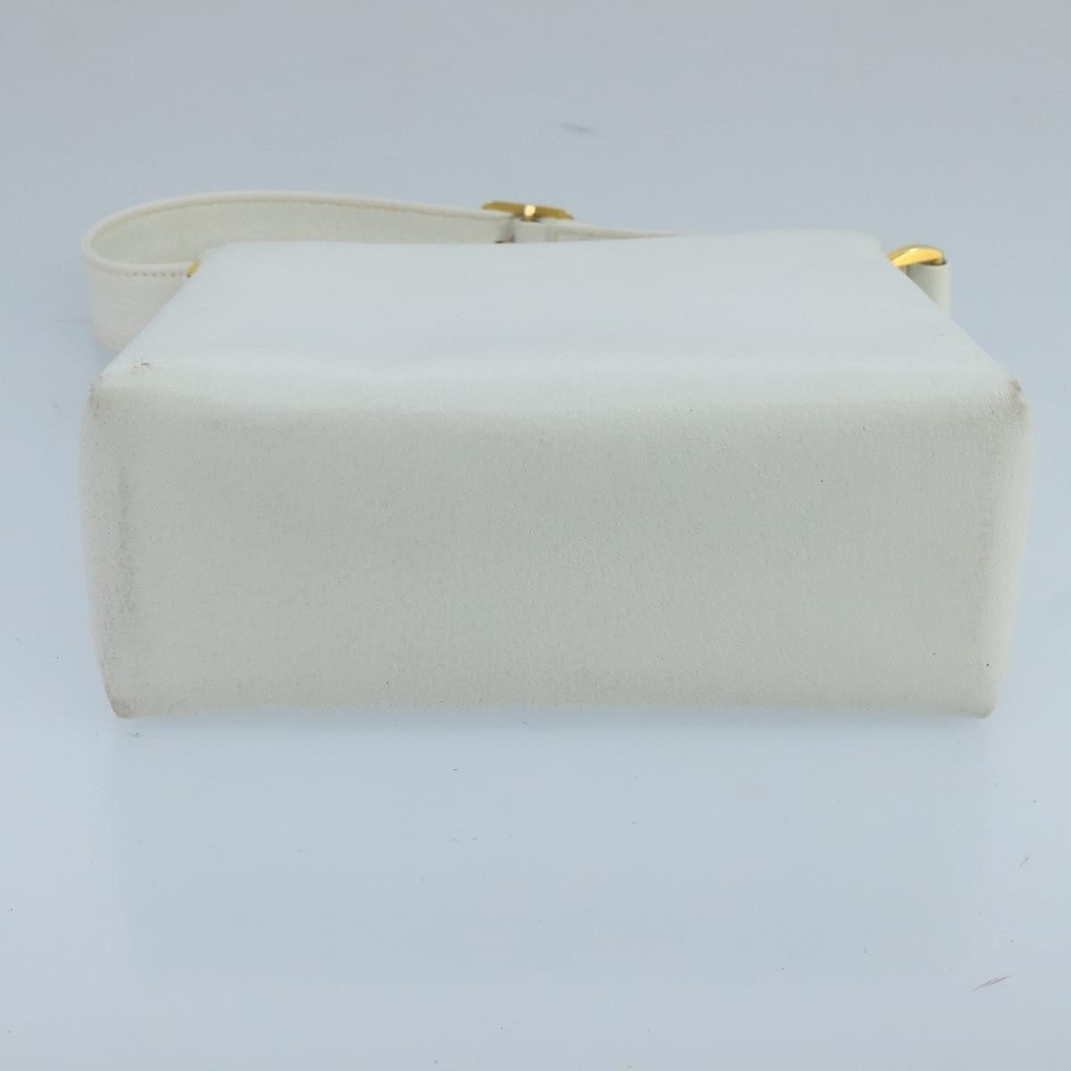 GUCCI Hand Bag Leather White Gold - 5