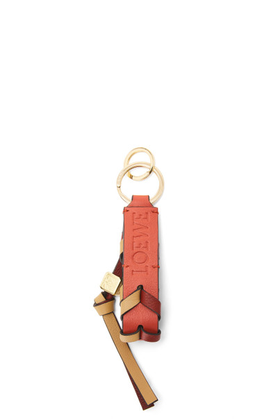 Loewe Braided strap keyring in calfskin and brass outlook