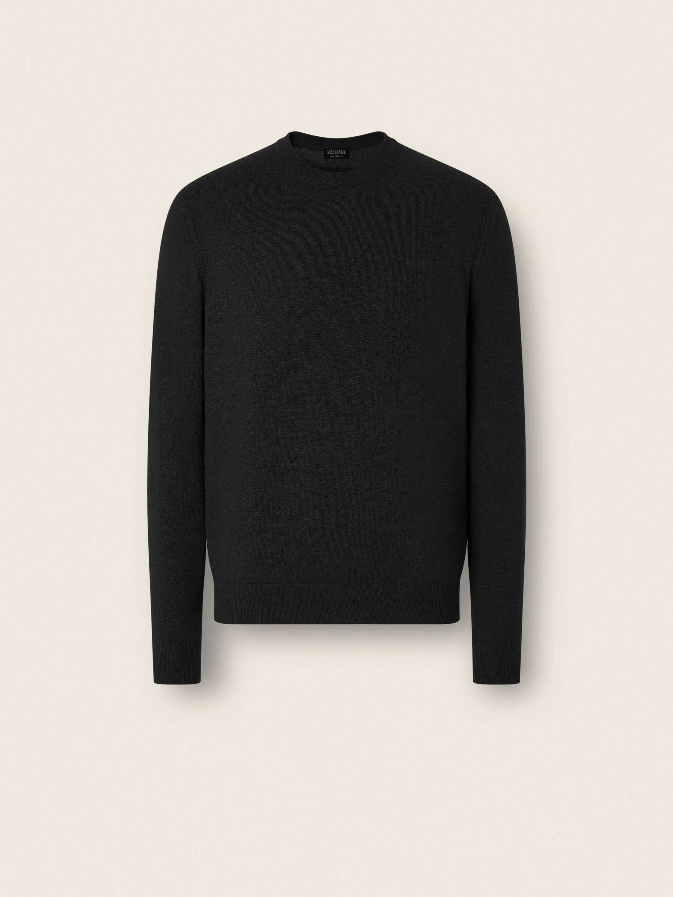 BLACK OASI CASHMERE CREWNECK - 1