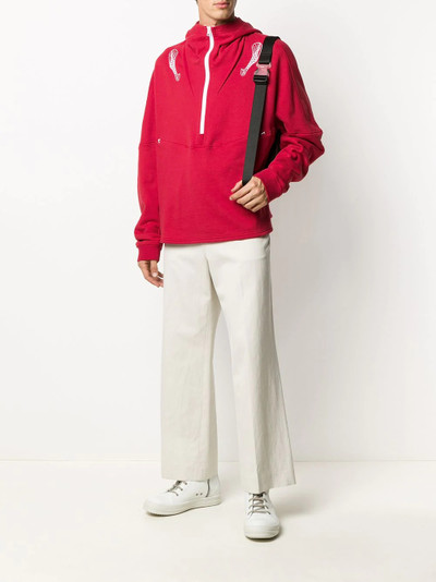 Kiko Kostadinov Brinda half-zip hooded sweatshirt outlook