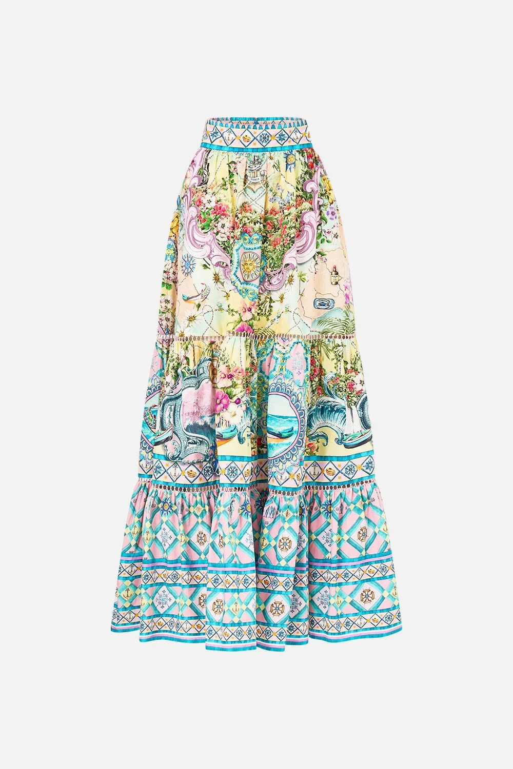 HIGH WAISTED TIERED SKIRT - 1