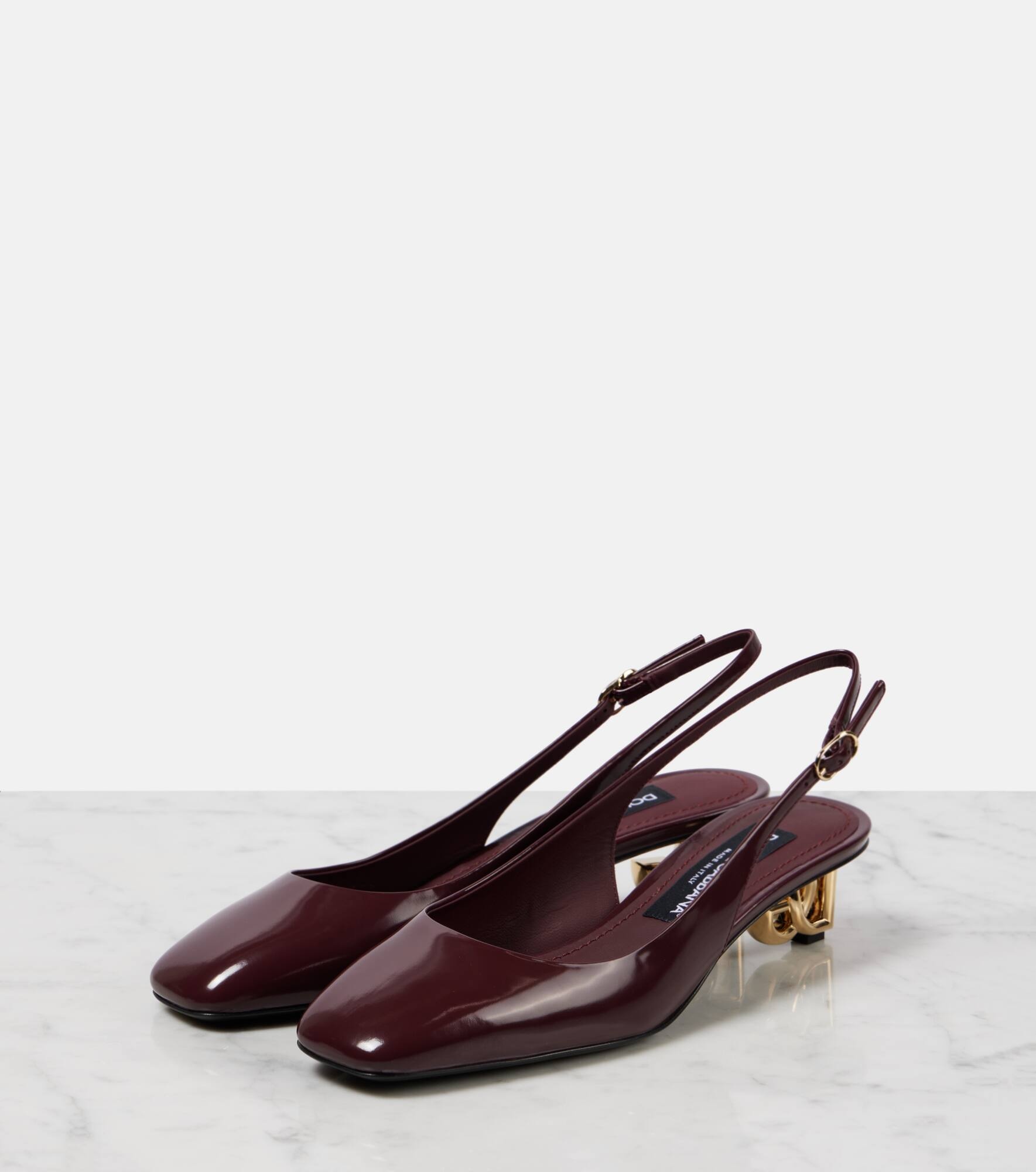 DG 40 patent leather slingback pumps - 4