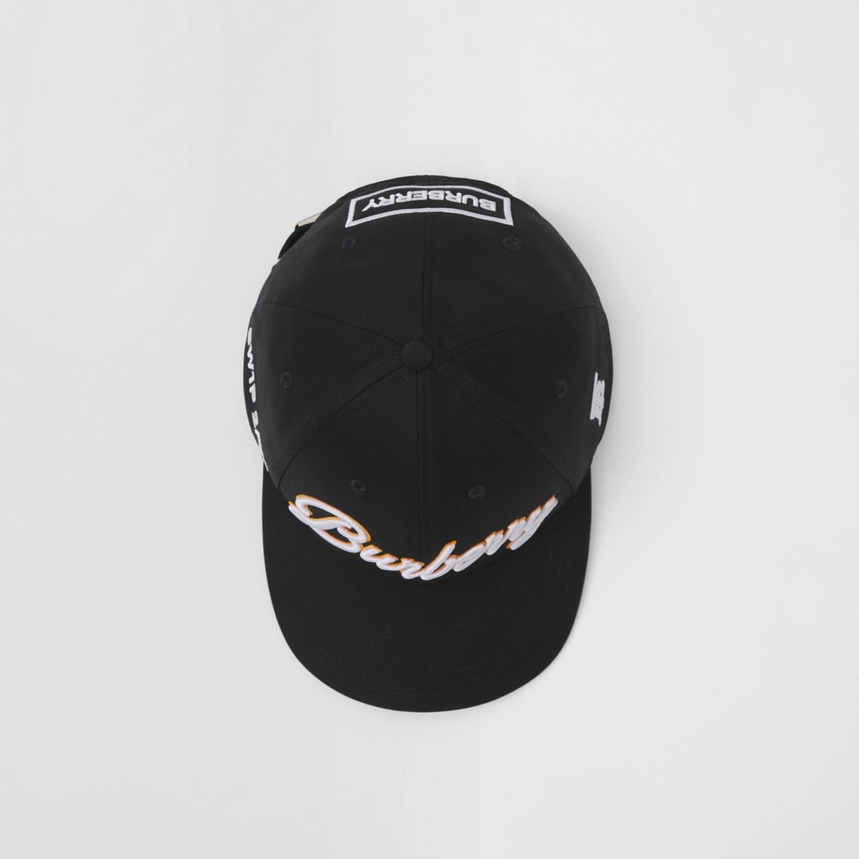 Embroidered Montage Cotton Gabardine Baseball Cap - 6