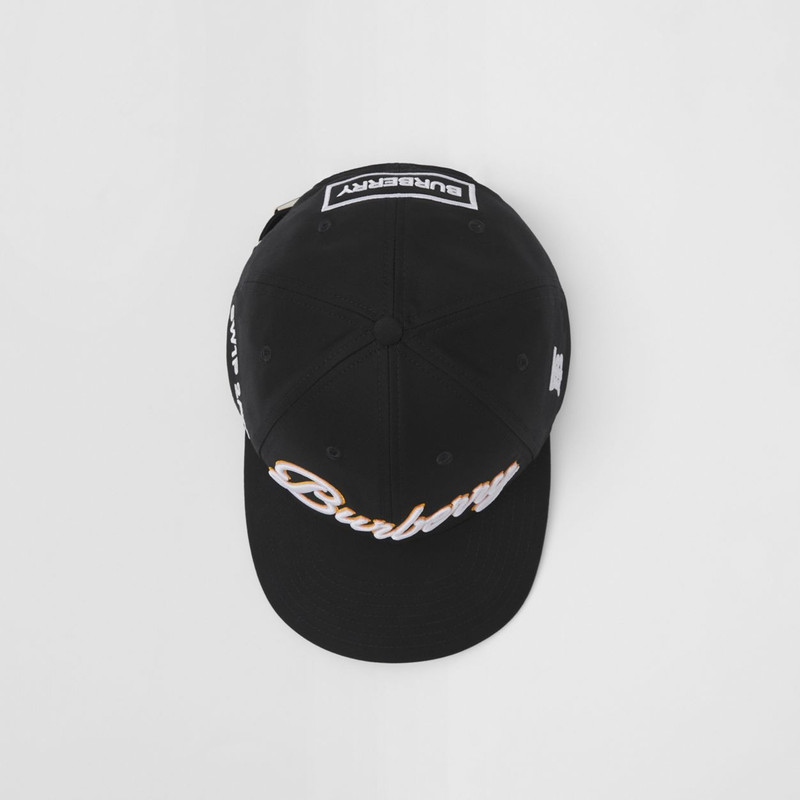 Embroidered Montage Cotton Gabardine Baseball Cap 6