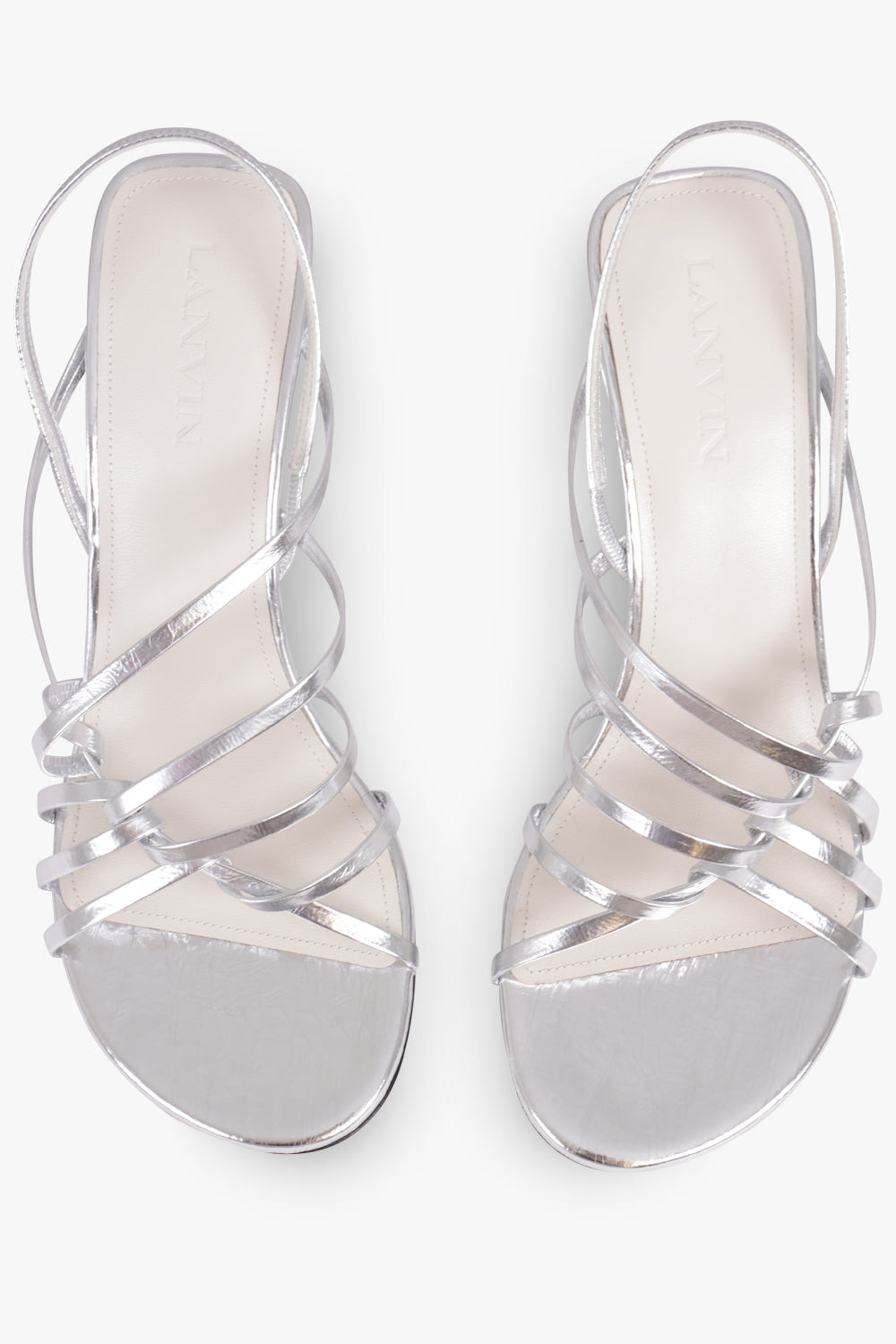SEQUENCE STRAPPY 75MM SANDAL | SILVER/GOLD - 4