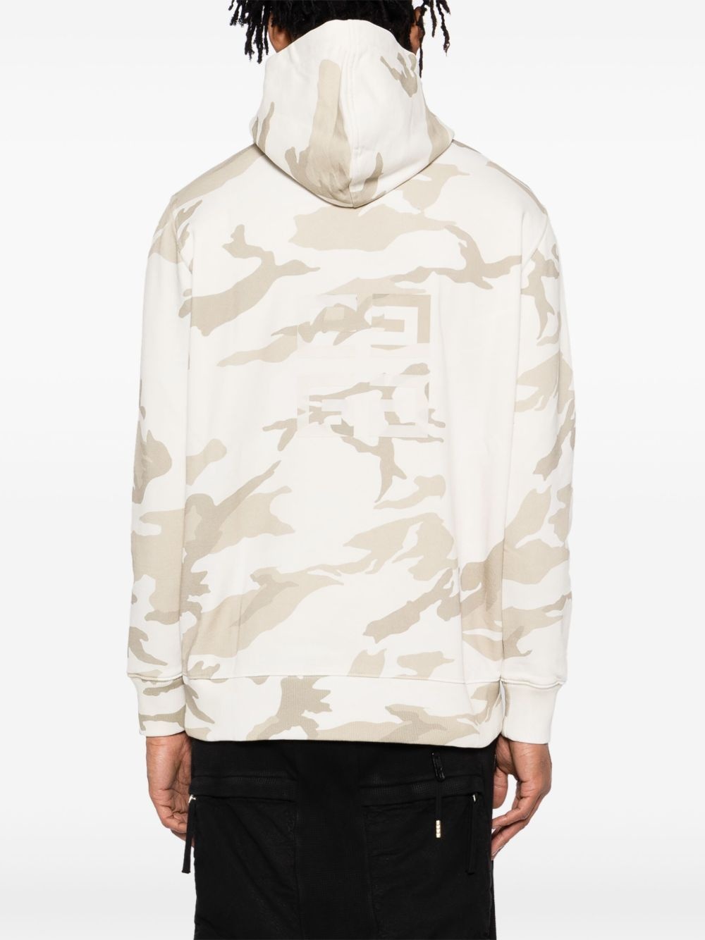 camouflage-pattern logo-printed hoodies - 4