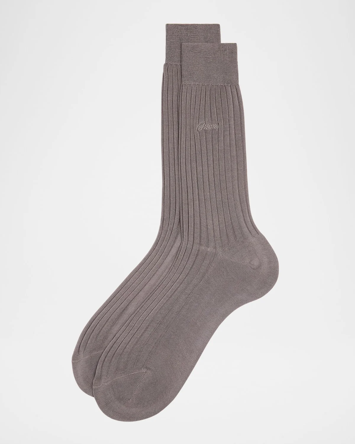 Men's Ribbed Cotton Crew Socks - 1
