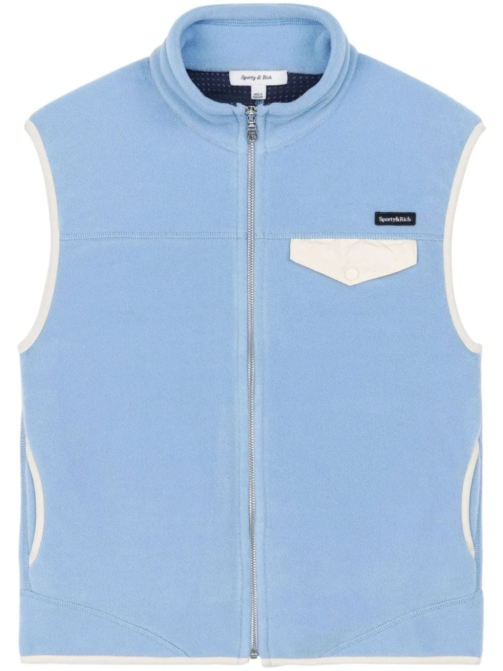 zipped polar vest - 1