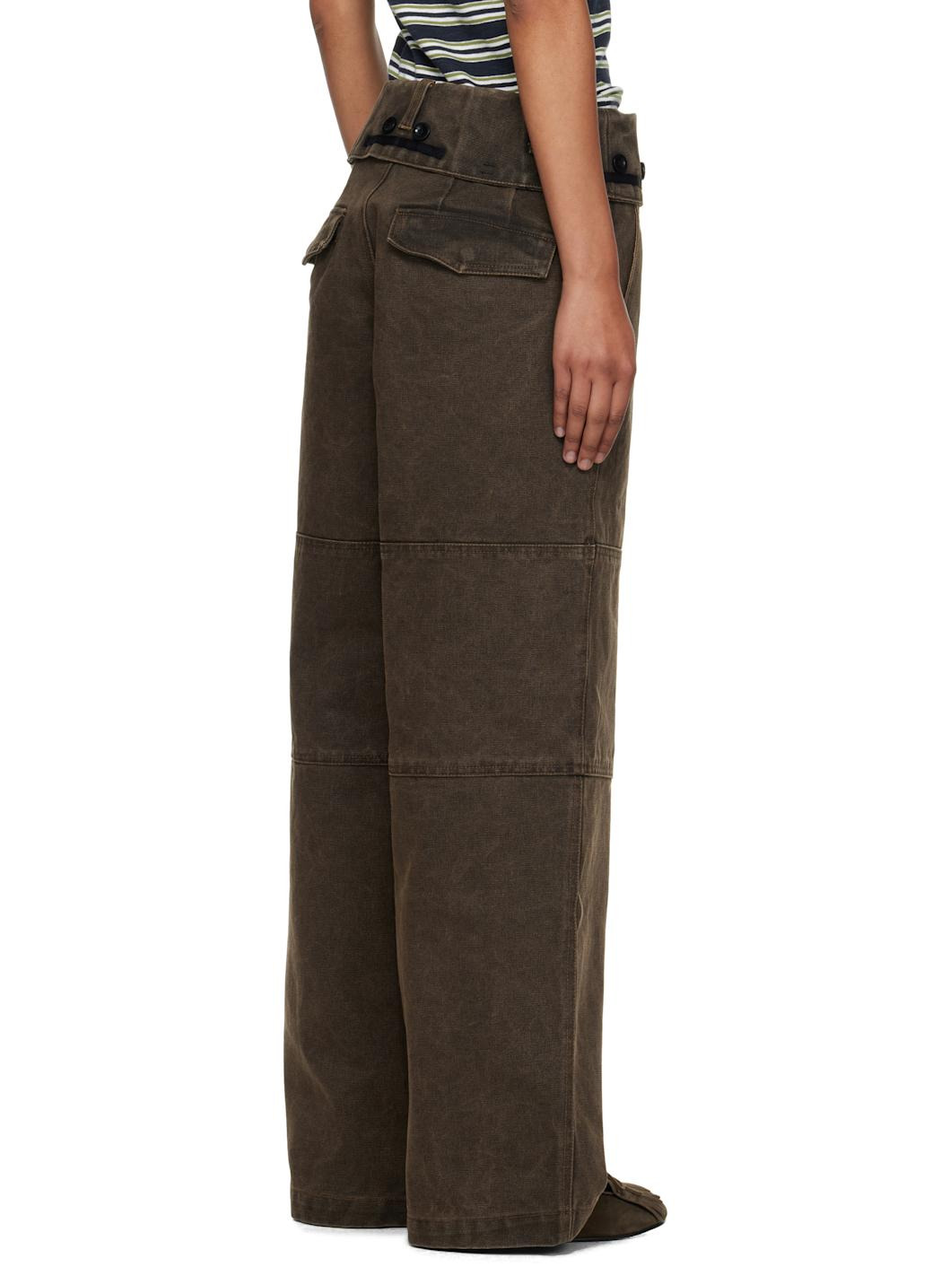 Brown Folded Work Trousers - 3