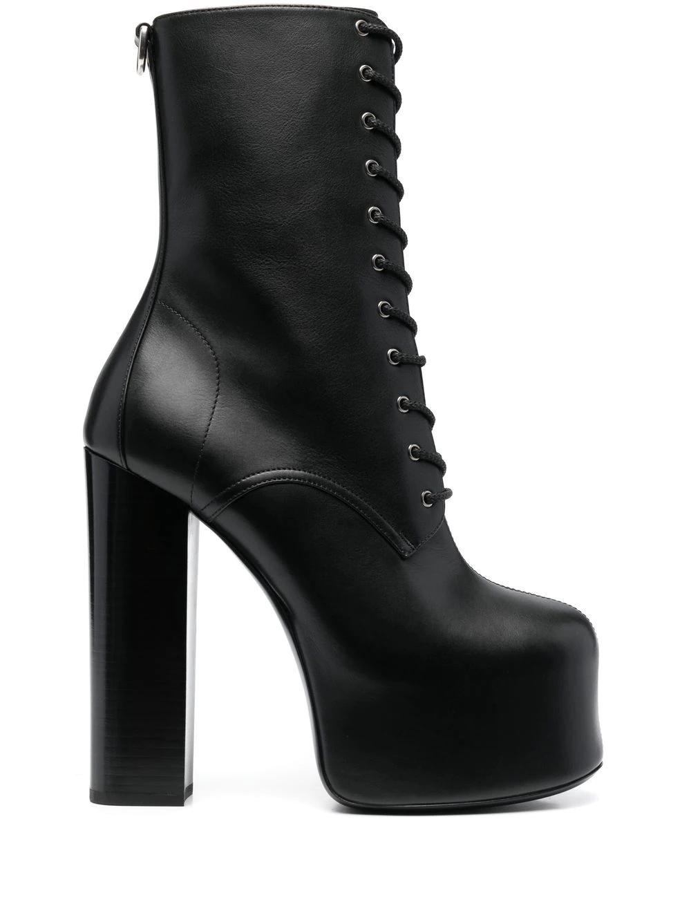 Cherry lace-up platform boots - 1