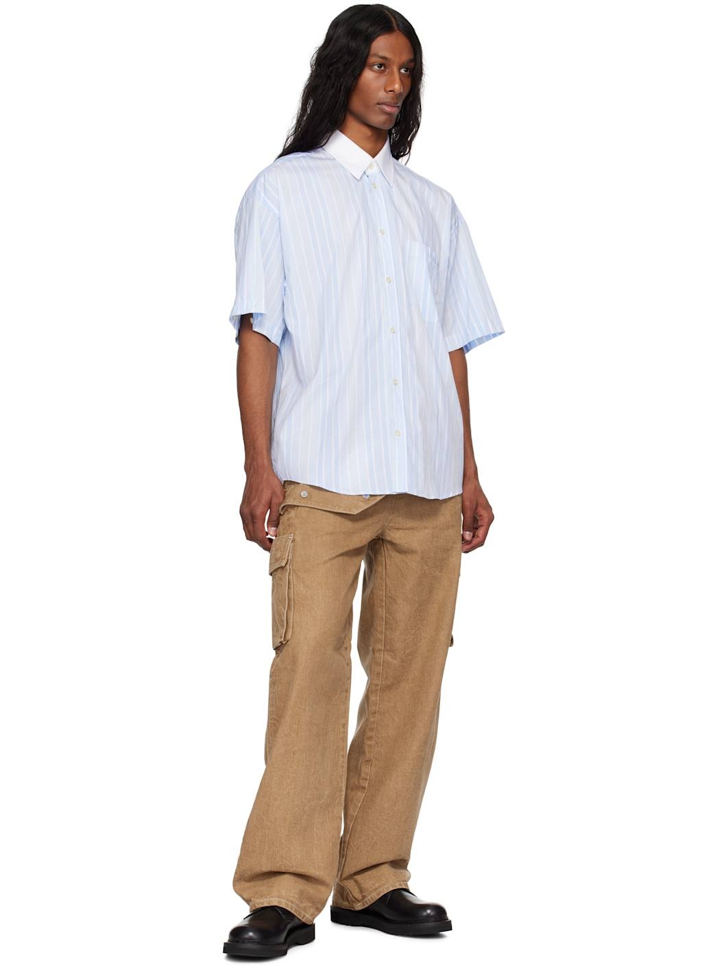 Tan Peek-A-Boo Denim Cargo Pants - 5