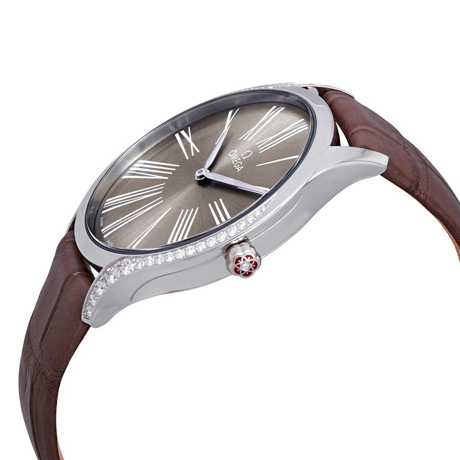 Omega De Ville Diamond Grey Dial Ladies Watch 428.18.39.60.13.001 - 2