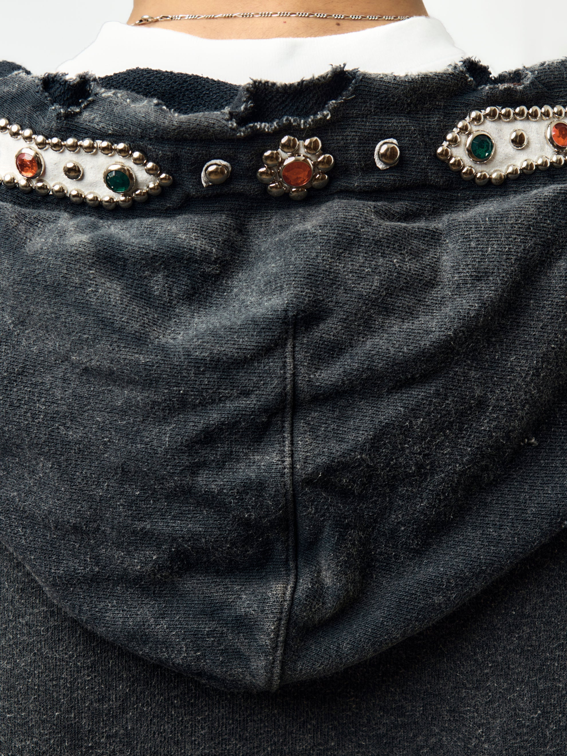 THRILLER DAMAGE DEVIL HOODIE BLOUSON SWT KNIT (STUDS REMAKE/BLACK) - 7