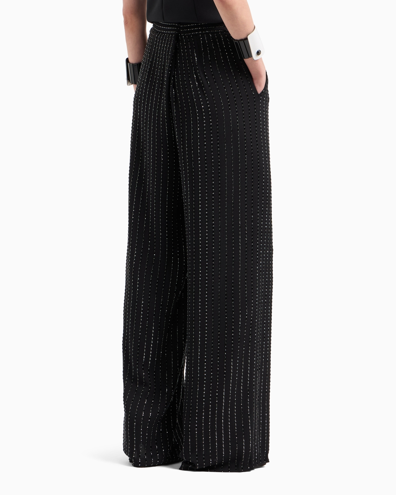 WIDE-LEG SILK TROUSERS WITH EMBROIDERY - 3