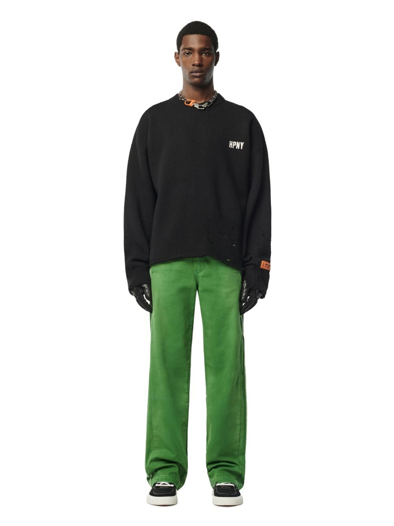 Heron Preston Shredded Knit Crewneck outlook