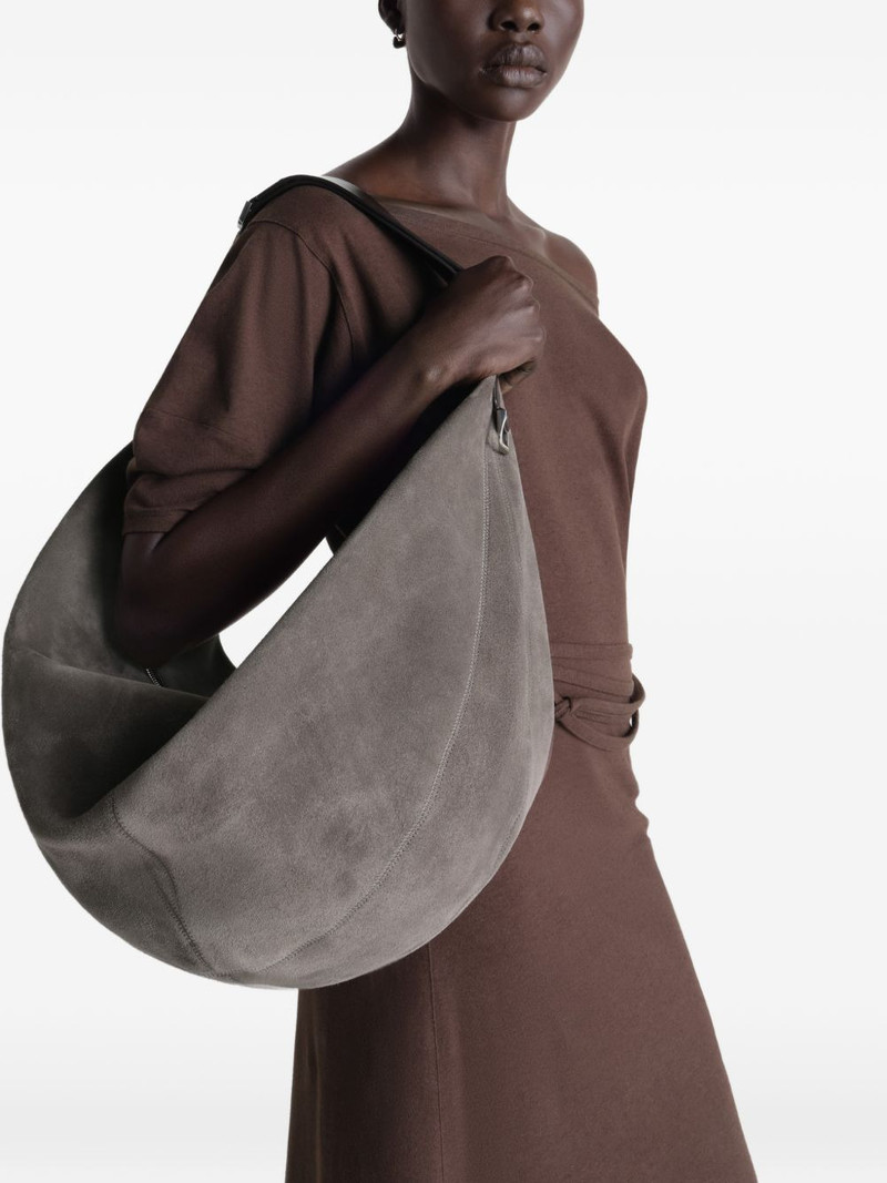 Lemaire large suede shoulder bag outlook