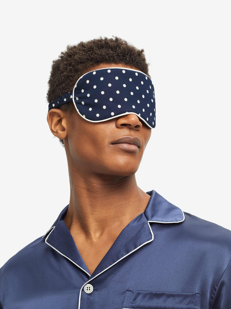Eye Mask Plaza 60 Cotton Batiste Navy 5