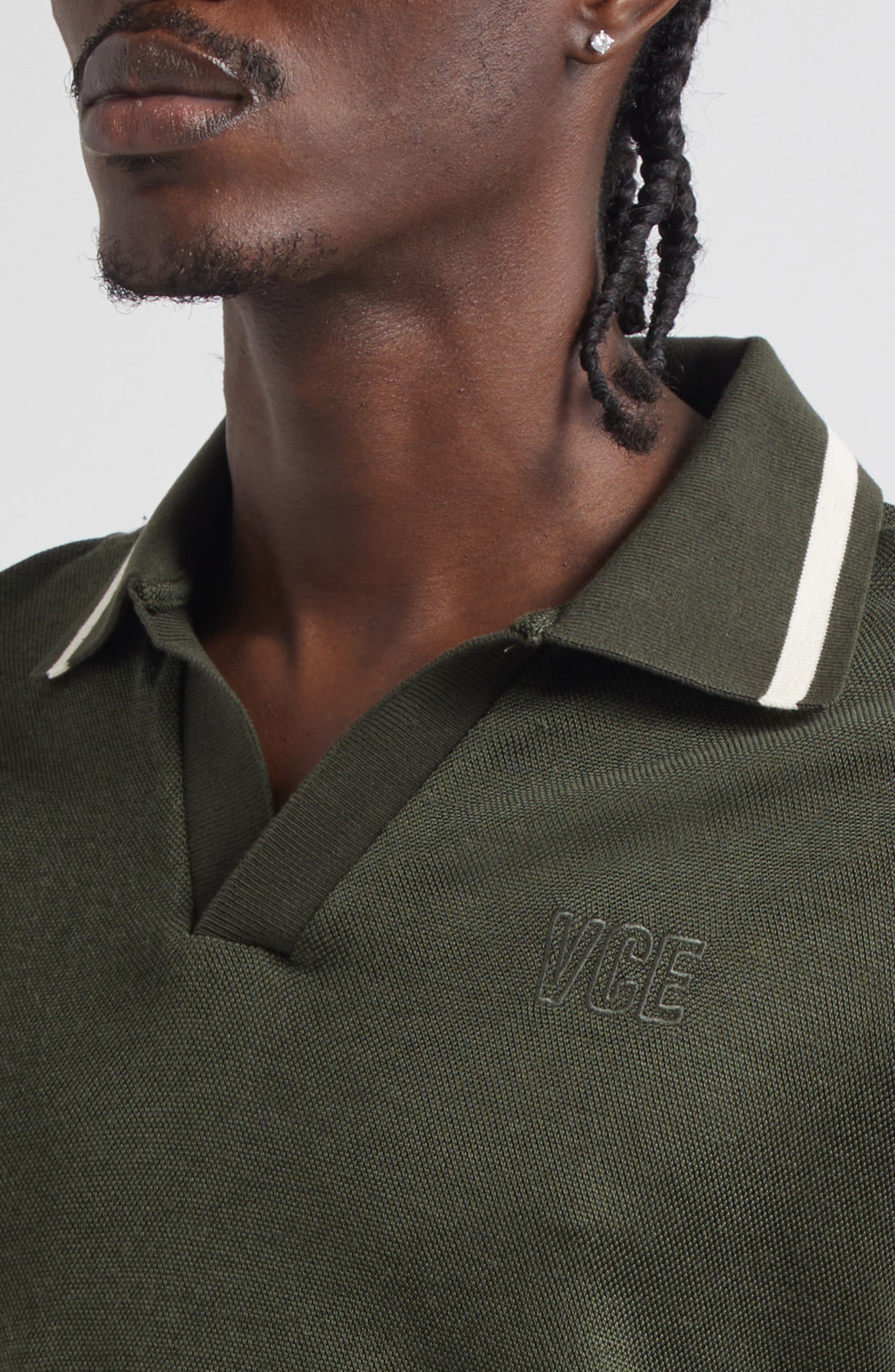 Golden Goose Journey Fluid Jersey Polo in Grape Leaf at Nordstrom - 5