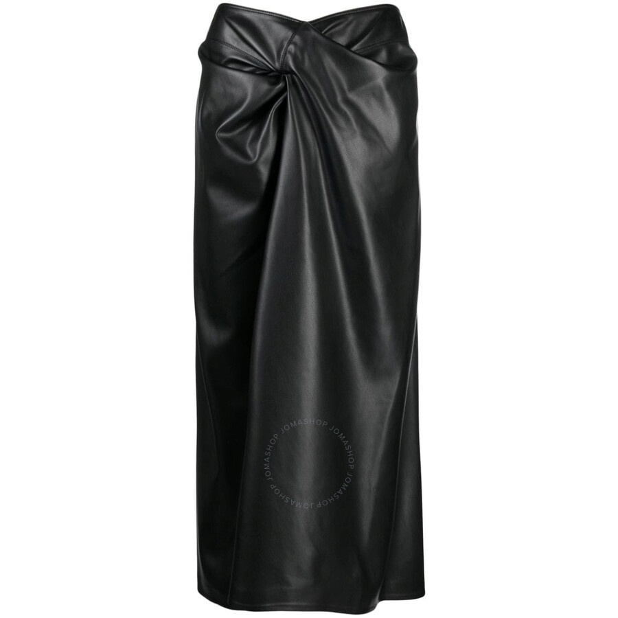 Stella McCartney Ladies Black Knotted Midi Skirt - 1