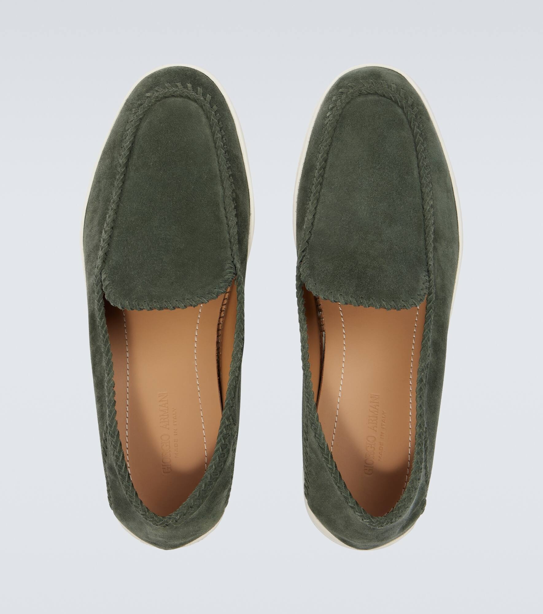 Suede slip-on shoes - 4