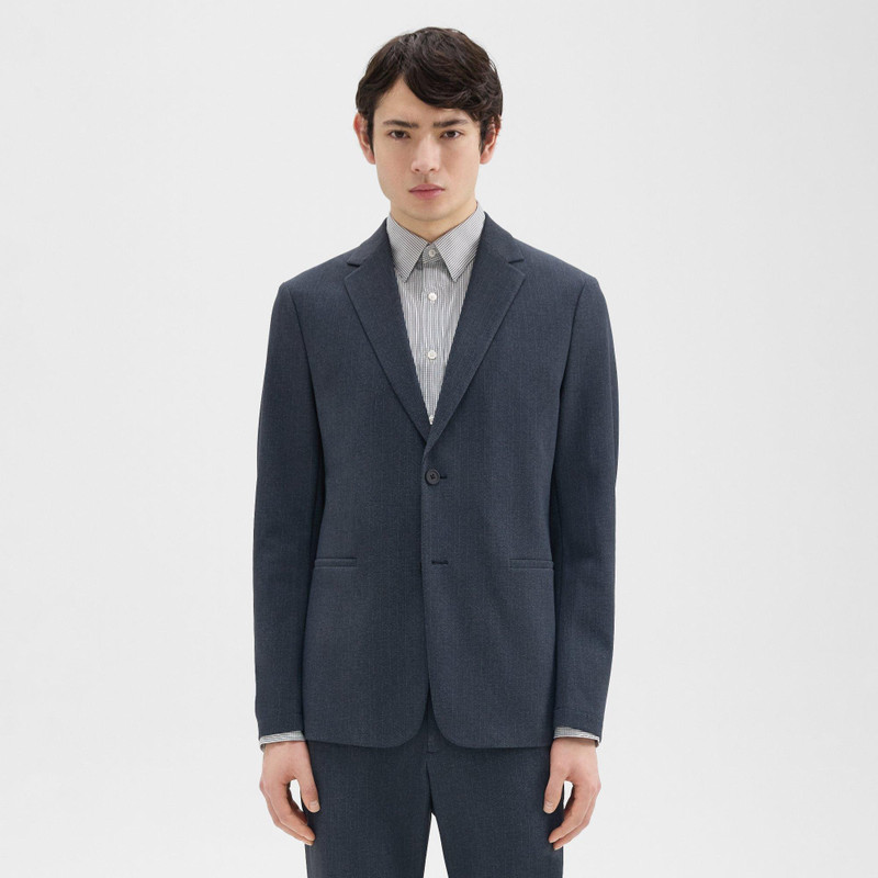 Theory Clinton Blazer in Herringbone Precision Ponte outlook