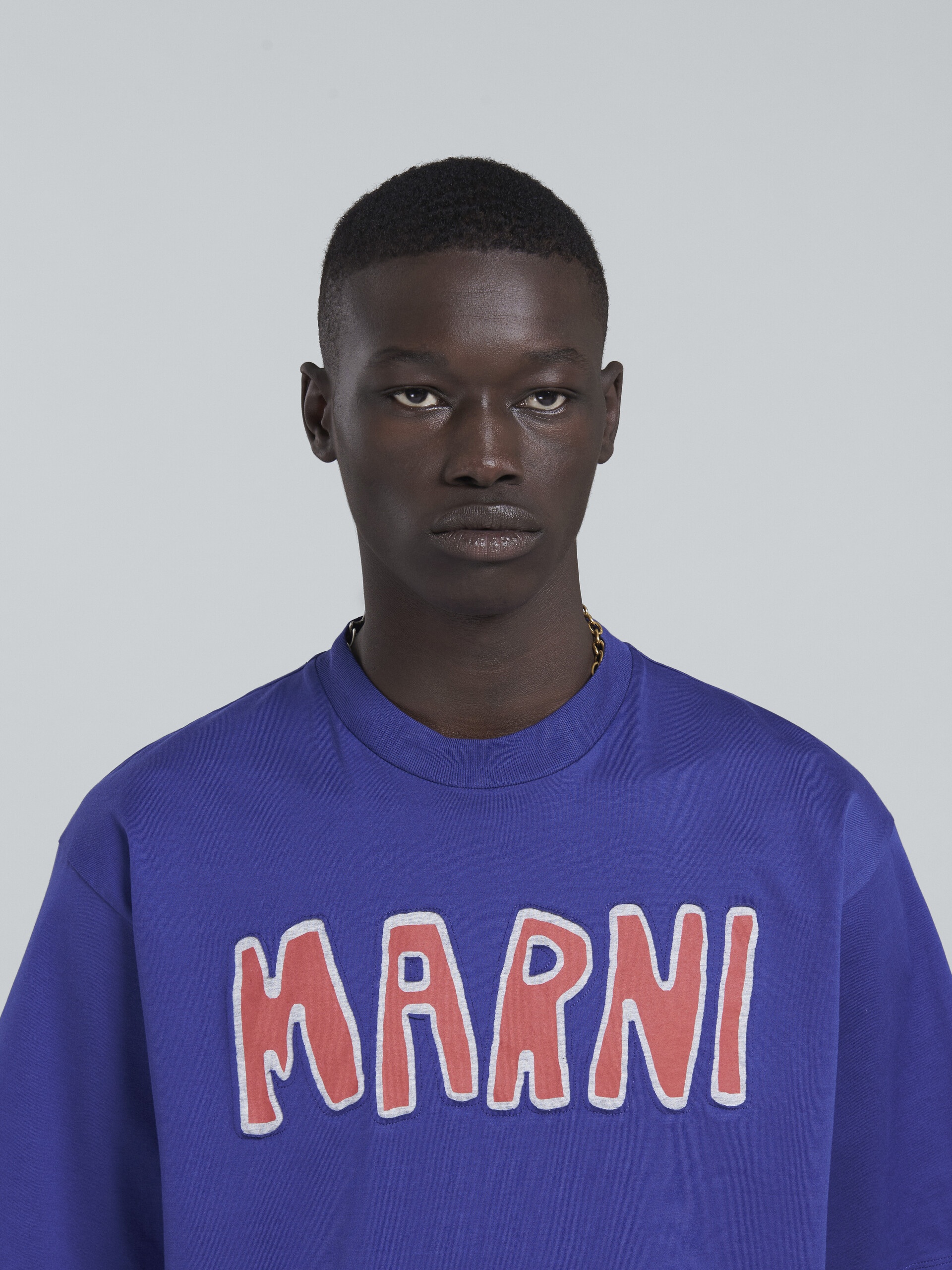 BLUE T-SHIRT WITH LOGO - 4