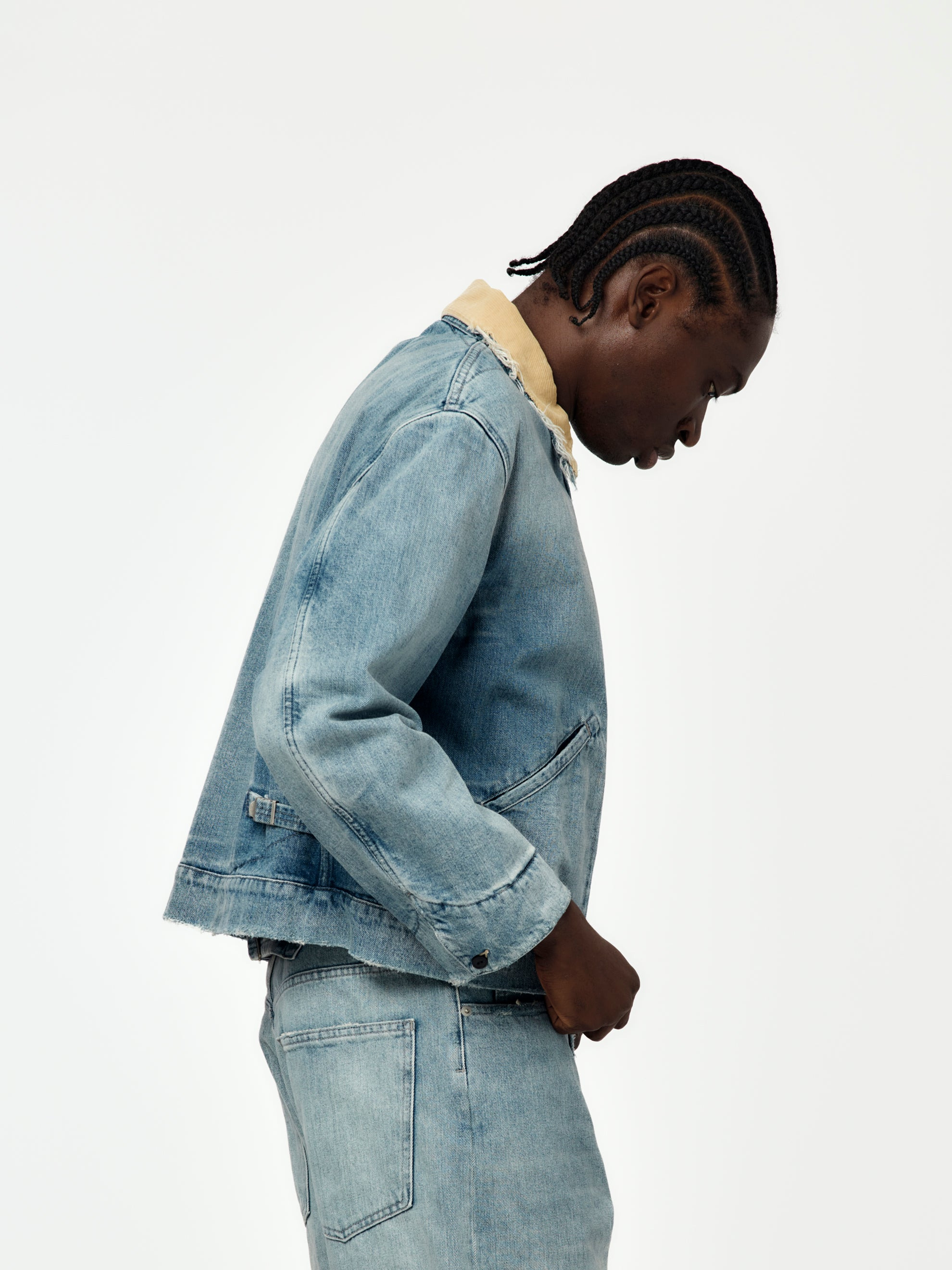 JAPANESE DENIM SPORTS JACKET (LIGHT BLUE) - 3