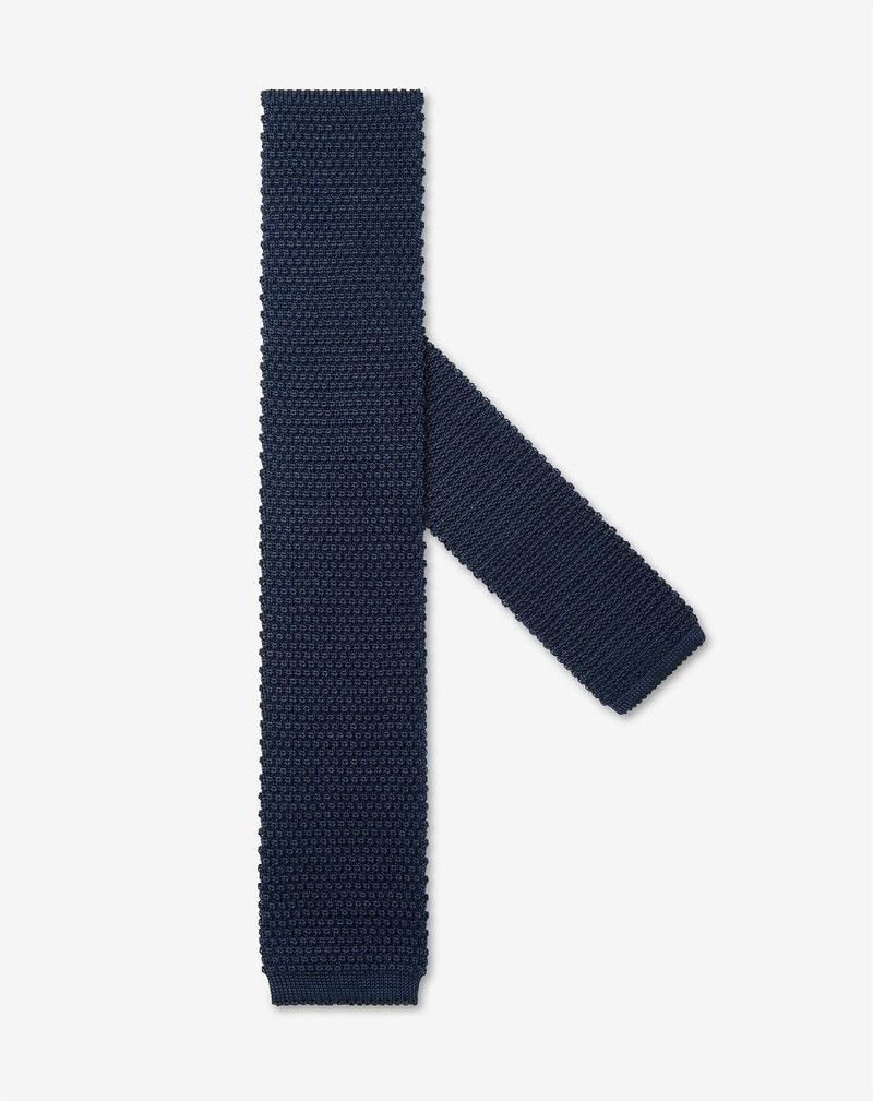 Blue knit tie 1
