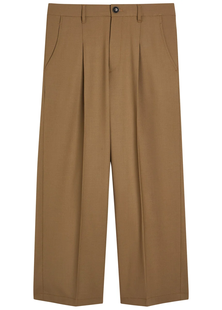 Maria Mcmanus Wide-leg Stretch-wool Trousers - 1