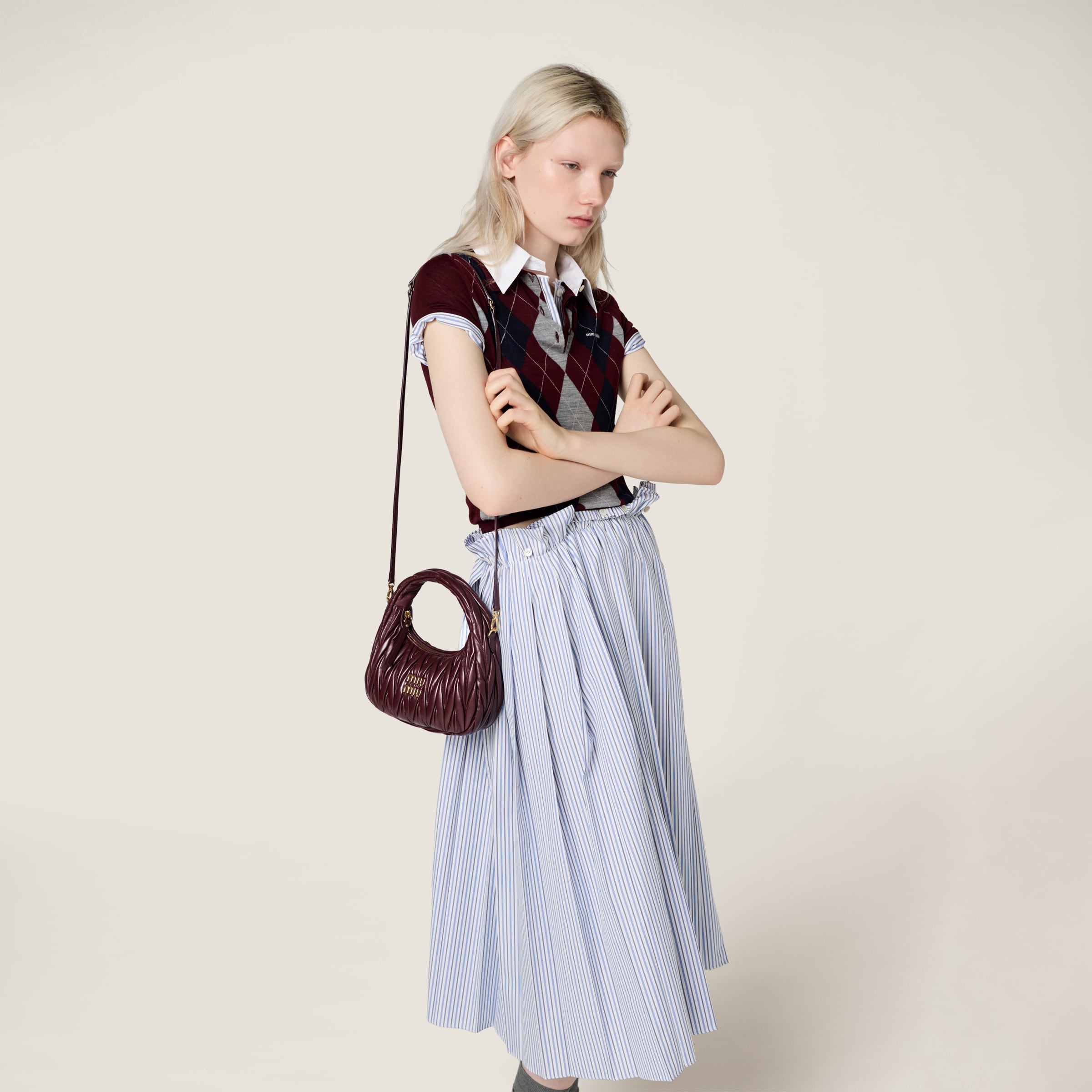 Wander matelassé nappa leather hobo bag - 5