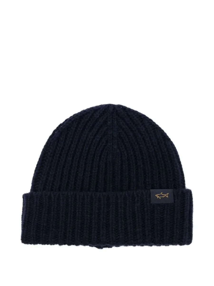 Paul & Shark Ribbed Wool Blend Beanie Accessories - 1