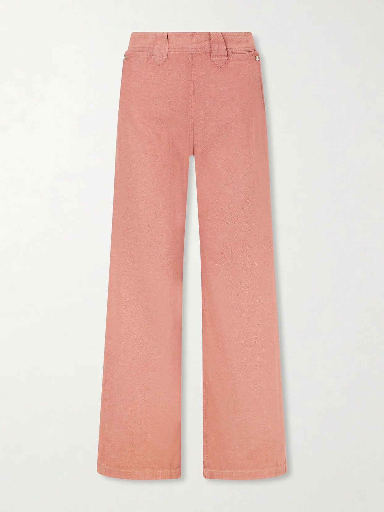 Billie Cotton And Linen-blend Flared Pants - 1