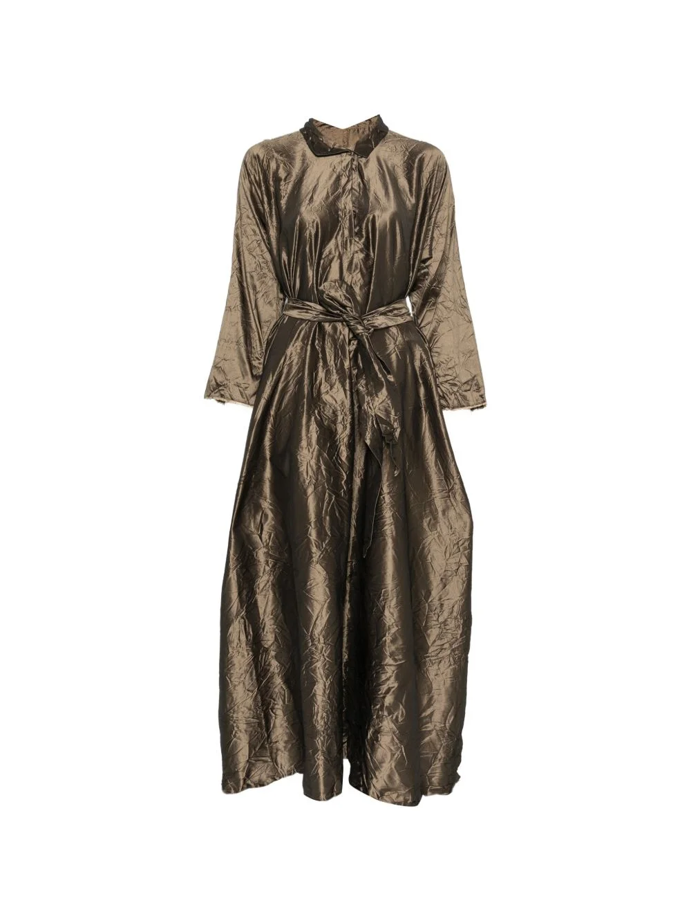 crinkled-finish maxi dress - 1
