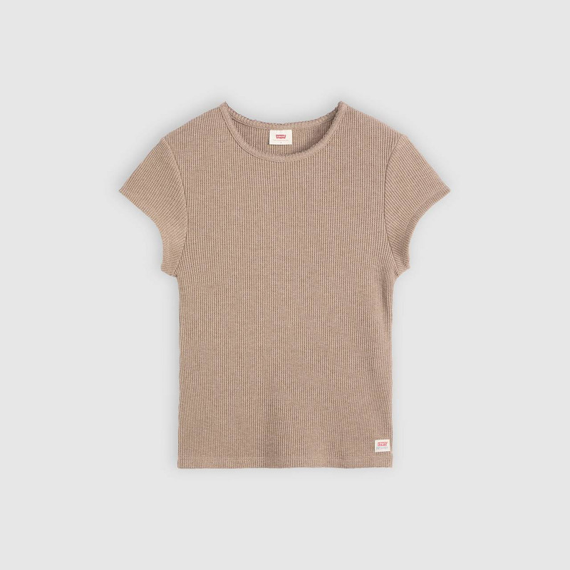 DRY GOODS WAFFLE CAP-SLEEVE TEE 1