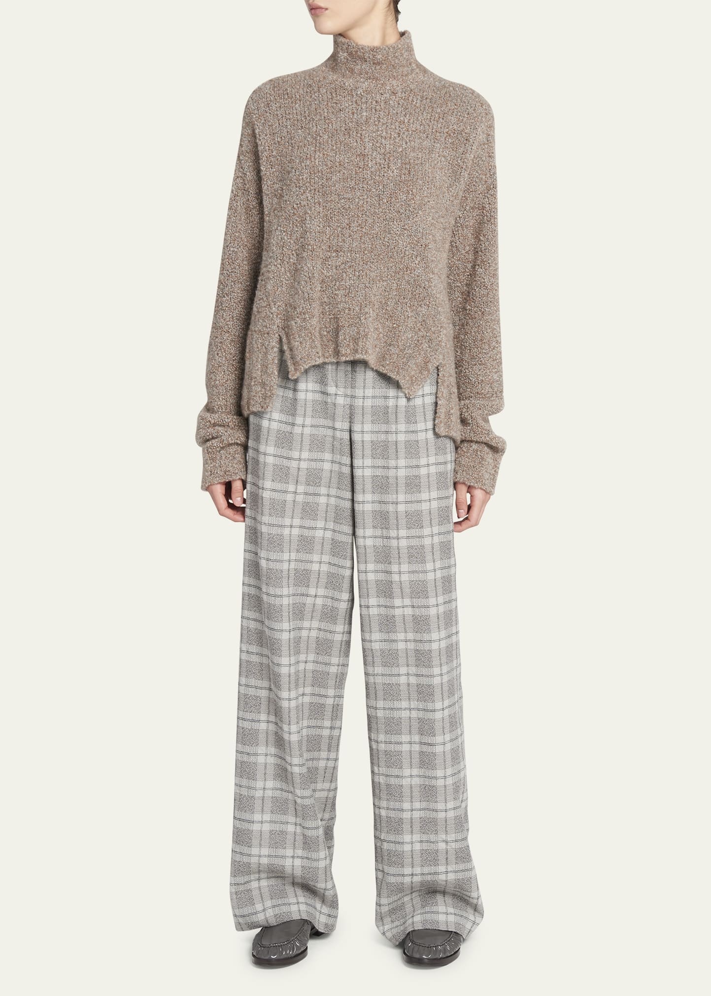 Cashmere Silk Boucle Turtleneck - 2