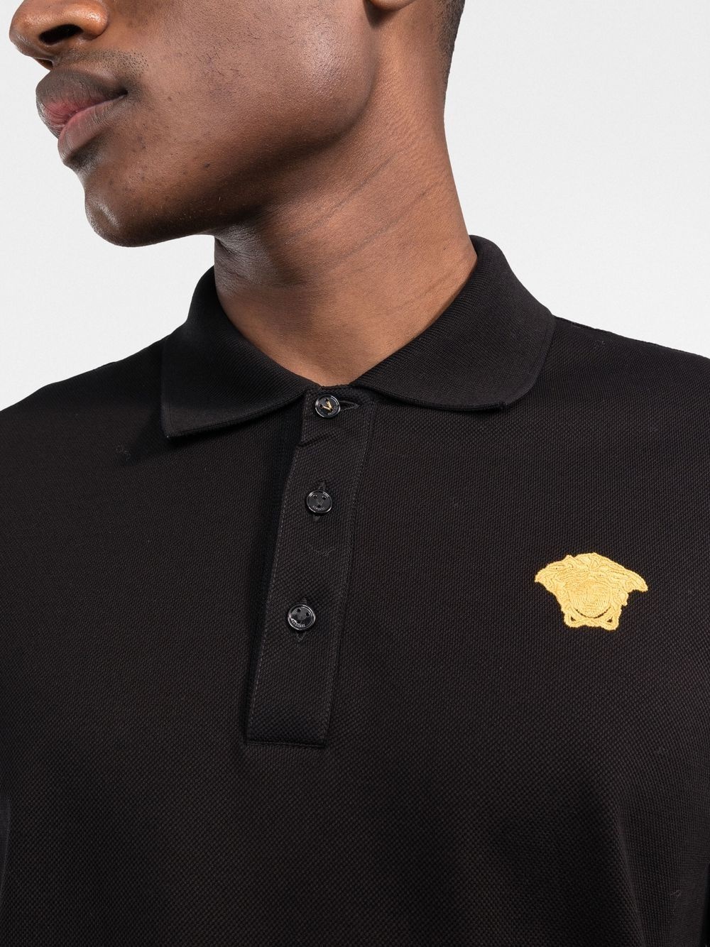 Medusa head motif polo shirt - 5