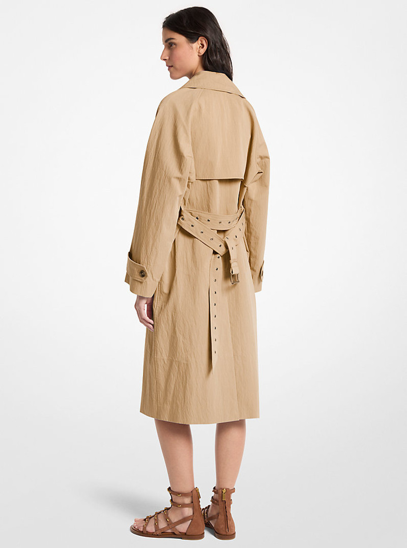 MICHAEL KORS Oversized Washed Cotton and Nylon Trench Coat outlook