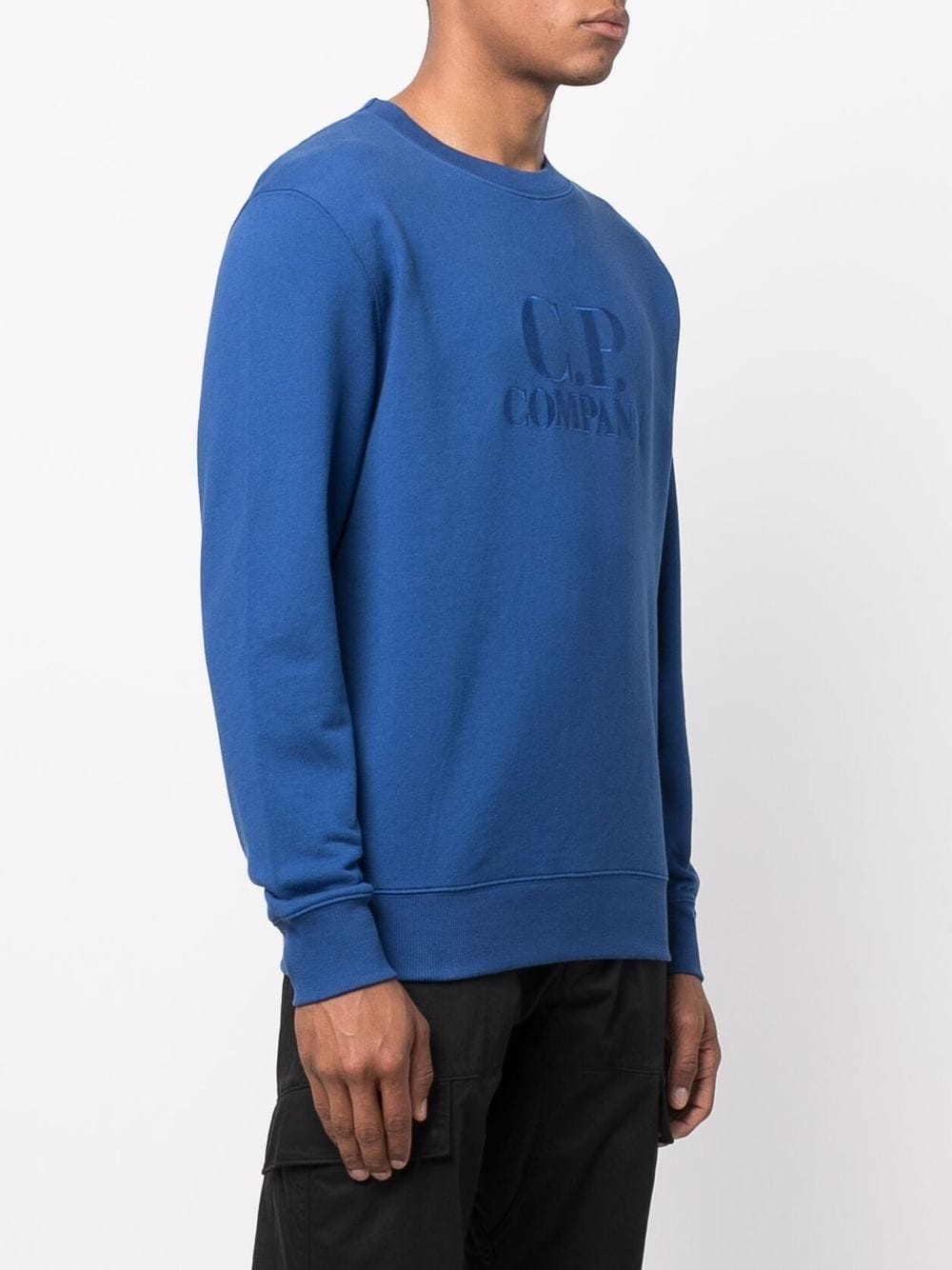 embroidered-logo crew neck sweatshirt - 3