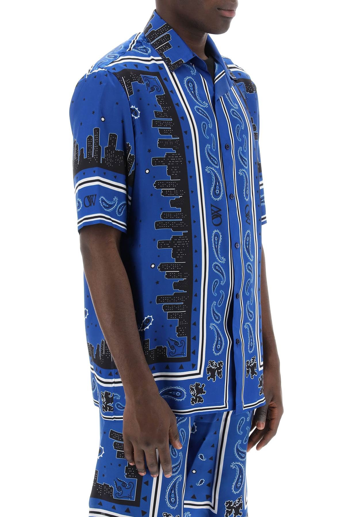 SKYLINE PAISLEY BOWLING SHIRT WITH PATTERN - 8