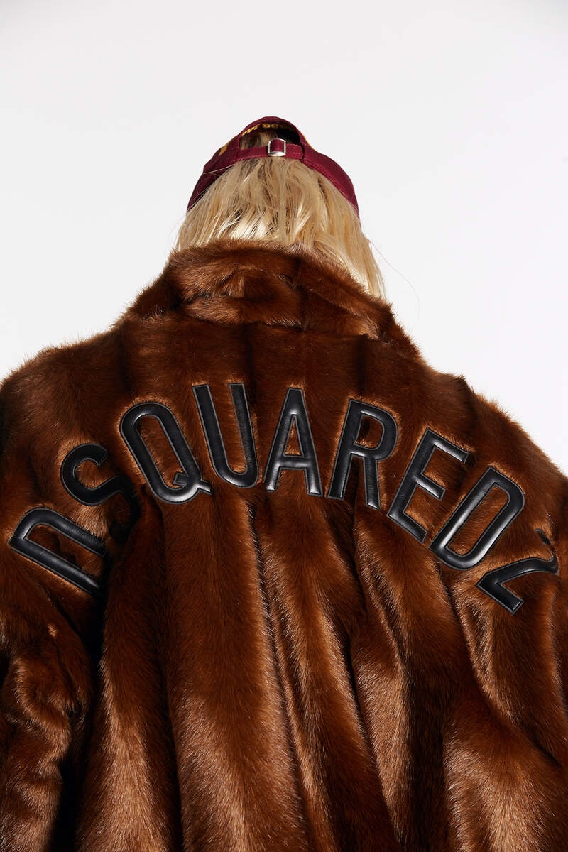 DSQUARED2 FAUX FUR BOMBER JACKET - 4