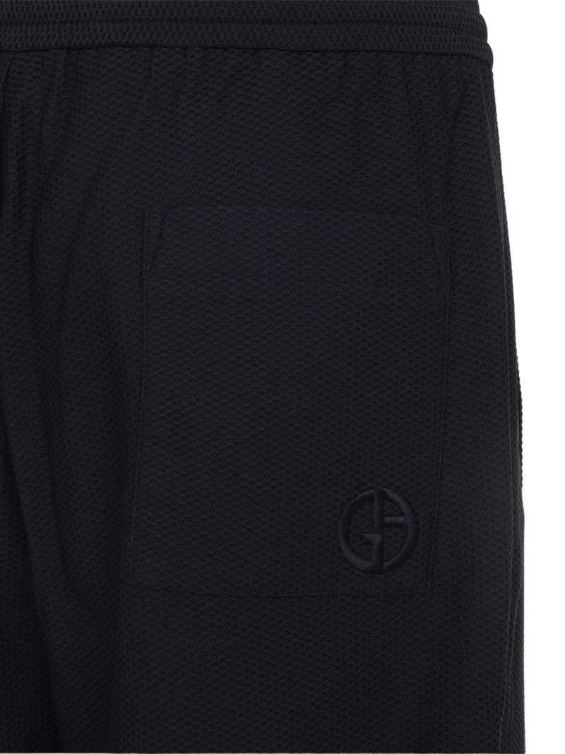 textured logo trousers 3