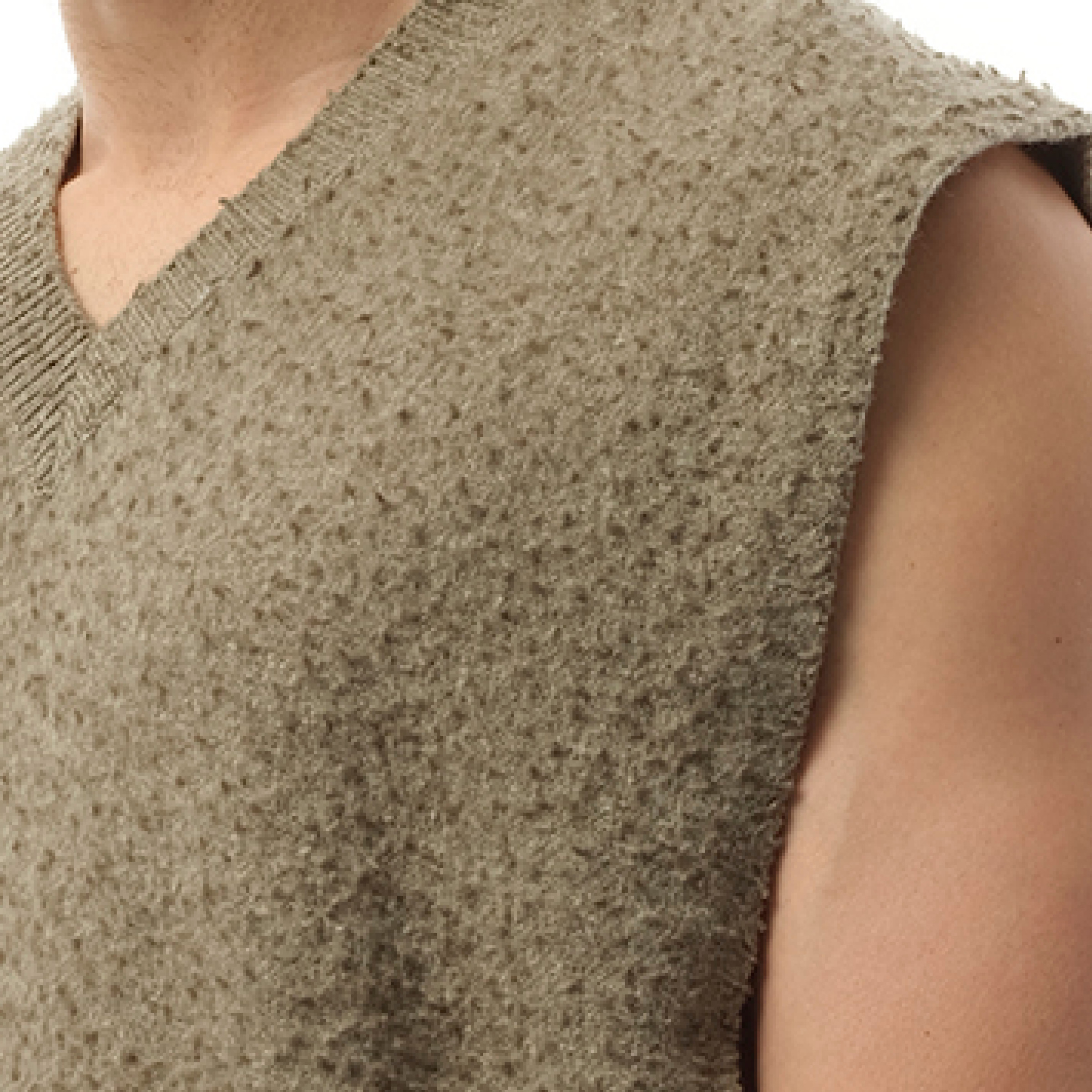Wool Stole in Sage Green - 3